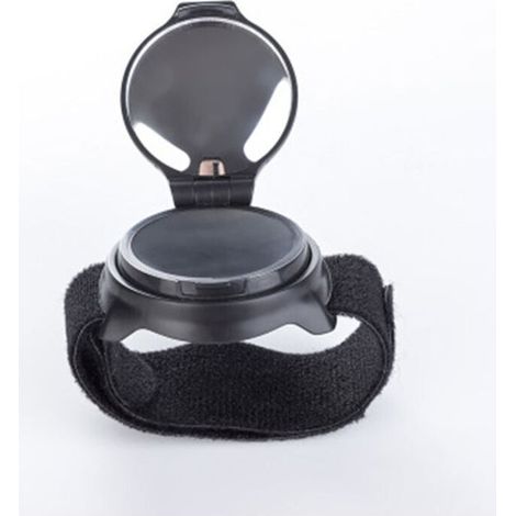 1 Rétroviseur pour vélo, réglable à 360°, fixation au poignet par sangle élastique, miroir en verre argenté avec lentille convexe, usage cycliste urbain et sportif (1/5)