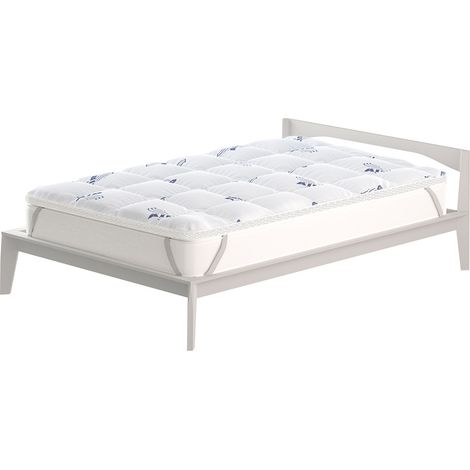 Topper Singolo Trapuntato 300 gr/mq con Elastici Air Traspirante Bianco (1/5)