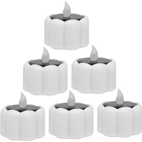 6pièces Lampe Solaire LED Bougie Électrique Étanche (1/5)