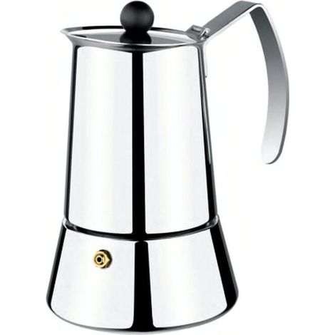 Caffettiera Italiana Monix M630006 Acciaio Argento 6 Tazze Acciaio inossidabile