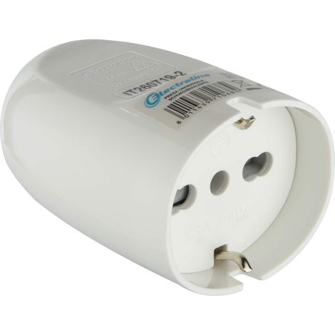 PRESA MOBILE ''SCHUKO/BIVALENTE'' 16A 2P+T  NERA