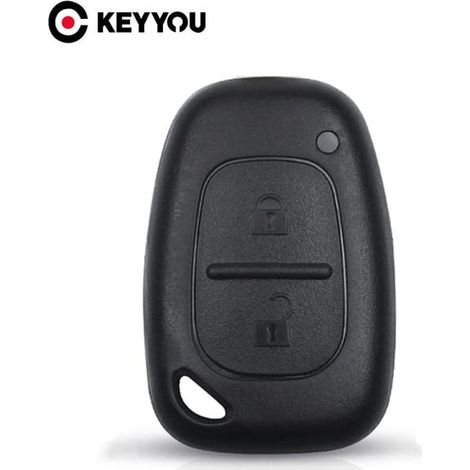 Coque de clé vierge à 2 boutons pour Vauxhall, Opel Vivaro, Renault Movano, Trafic et Renault Kangoo (environ 1963)