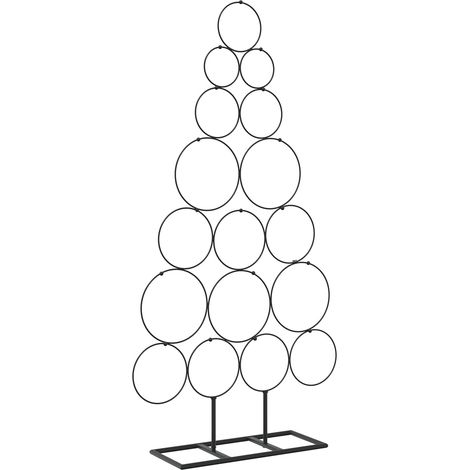 Árbol de Navidad de metal KUOPIO 90 cm Acero Negro vidaXL (1/5)