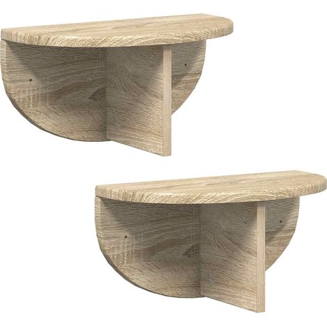 Maison Exclusive - Wandregal 2 pcs Sonoma-Eiche 38 x 19 x 19 cm H (1/5)