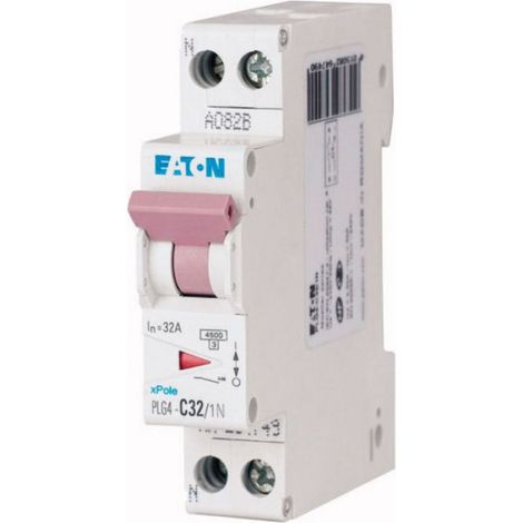 Disjoncteur Phase Neutre - 32 A - Coupure Bipolaire 4,5 kA - Norme C1500 - Fixation Rail DIN - Largeur 1 Module - 1 Pièce (1/2)
