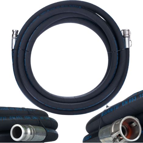 Rosfix DN25 Spritzschlauch - Camlock Kupplungen Ø25mm, 20m, 40 bar Betriebsdruck Maschinenputz, Gips, Zement-Kalk Verputzschlauch für Bauwesen