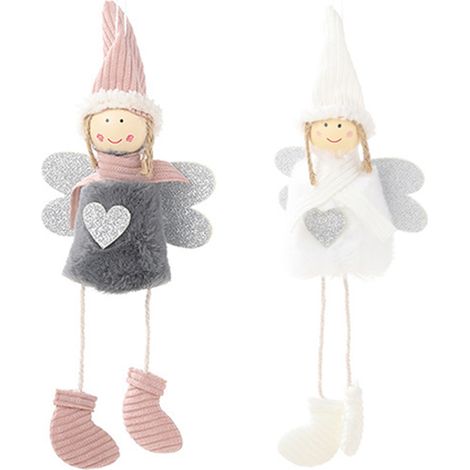 Ornement De Sapin De Noël - Ange Décoratif En Résine - Pour Arbre De Noël Porte Mur Cheminée Chambre - Lot De 1 Pièce (1/5)