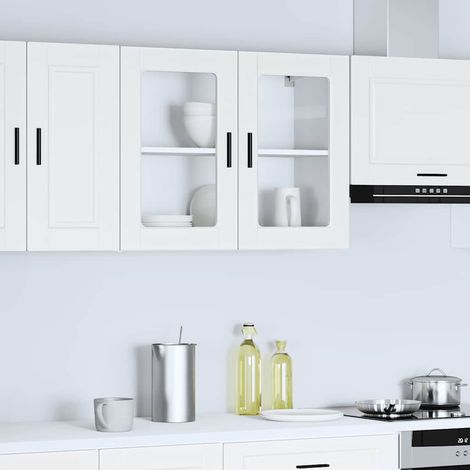 Küchen-Hängeschrank mit Glastür Porto Weiß