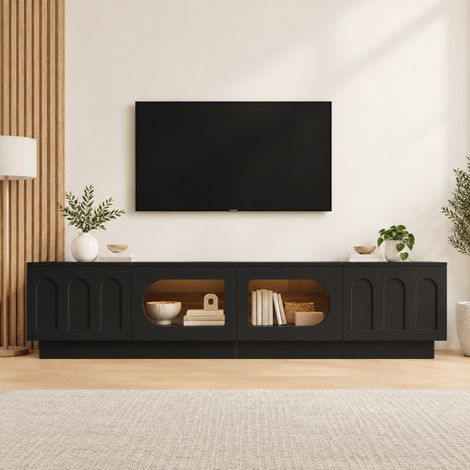 Armoire penderie 180 x 50 x 200 cm blanche LED avec panier à linge et 6 tiroirs - CHICFURN (1/5)