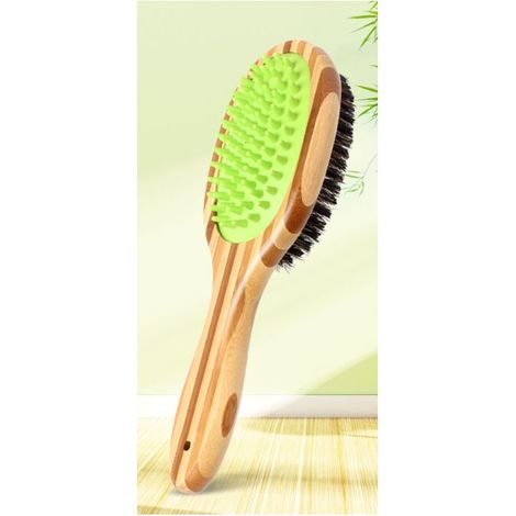Brosse Chien Chat de Toilettage Massage en Caoutchouc Double Face Brosse de Nettoyage Bain pour Animaux Peigne de Massage Epilateur pour Poils Cheveux Longs Courts, (1/5)