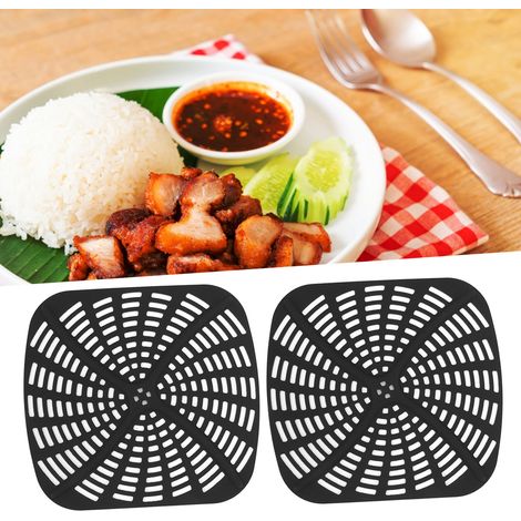 Plateau silicone réutilisable pour appareil à air Ninja Foodi AG301 - 2 pièces noir résistant aux rayures (1/5)