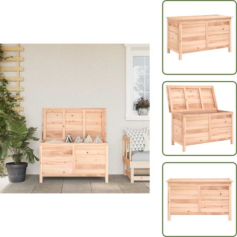 The Living Store Boîte à coussins d'extérieur 99x50x56,5 cm bois de sapin massif - Boîte À Coussins - Coffre De Jardin - Rangement Extérieur - Meuble De Jardin - Bois De Sapin