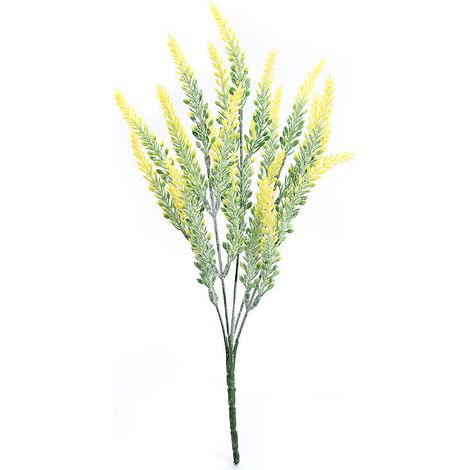 Set mit 6 künstlichen gelben Lavendelblüten, sonnige und fröhliche Dekoration, flexible Stahlstiele, provenzalische Atmosphäre, leuchtendes Geschenk, für Zuhause, Büro, Sommerhochzeit, Prinzendekorati (1/5)