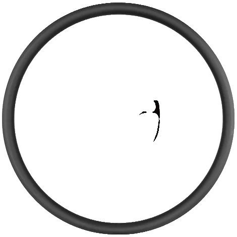 Llanta para gravel, material de carbono, compatible con tubeless, UD mate, 30 mm, 24 mm I.W. 30/32 mm O.W., 1 pieza (1/5)