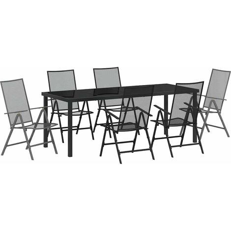 Maison Exclusive - Set da Pranzo per Giardino 7 pcs Antracite
