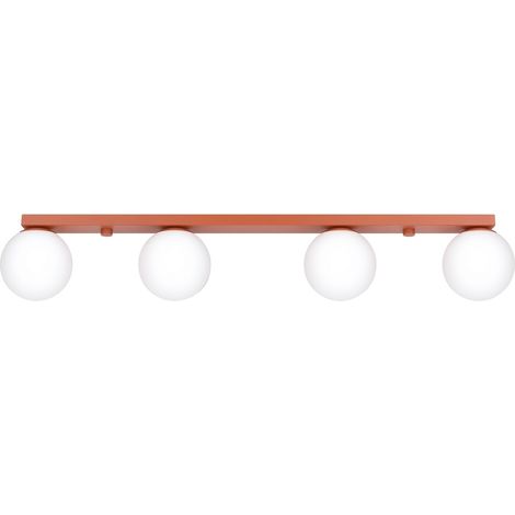 Plafoniere Yoli ocra rossa 88x14.5x12cm Acciaio Sollux (1/5)