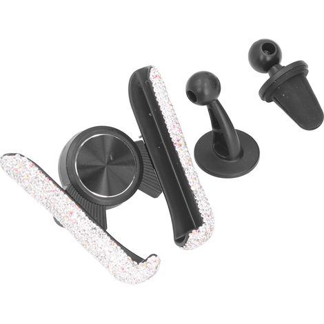 Support de téléphone de voiture Bling, fixation réglable universelle pour femmes et filles, blanc (1/5)
