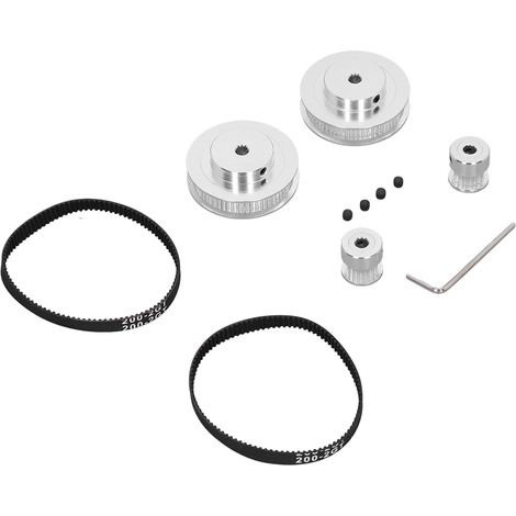 Synchronriemen 200 mm L 6 mm B, Kettenrad 20+60 Zähne 5 mm Bohrung für VORON 2.4 3D-Drucker, Ersatzteilset. (1/5)