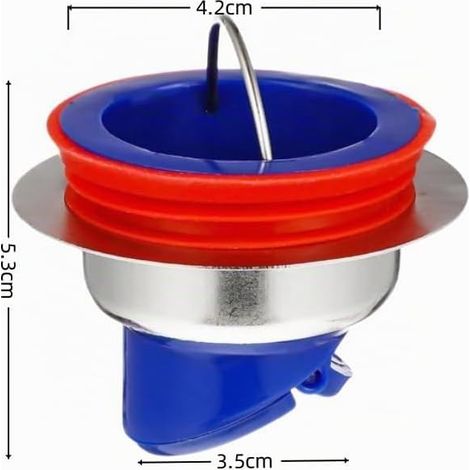 Core Drain PVC Floor Deodorant with Check Valve Anti-Odor Blue (1/2)