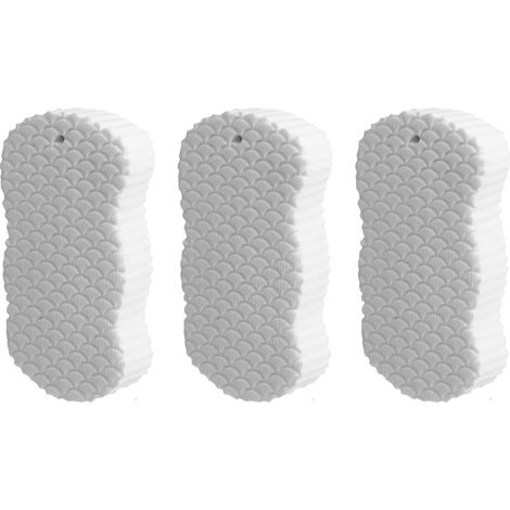 Lot de 3 éponge de bain, fibre PVA souple, exfoliante douce, avec cordelette, pour adultes et enfants (1/5)