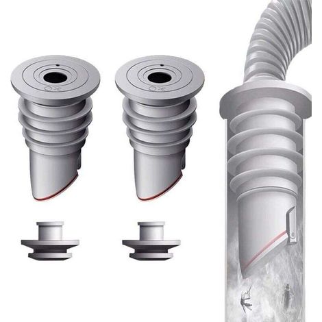 Joint de tuyau de machine à laver, 2 pièces bouchon de désodorisant gris 35-40 mm bouchon d'étanchéité de vidange de machine à laver, joint de vidange de désodorisant domestique (1/4)