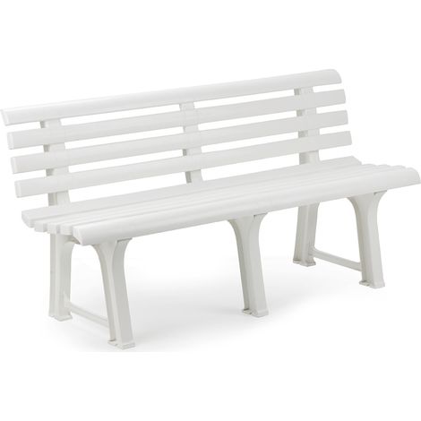 Banco de Jardin Orchidea color blanco 145 X 49 X 74 Cm