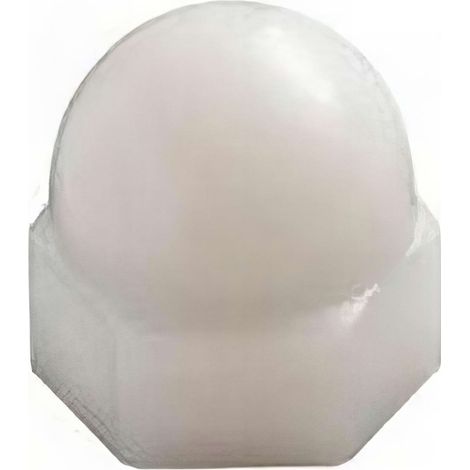 Ecrou borgne M6 mm Polyamide naturel - Boite de 200 pcs - Fixtout EB06NY