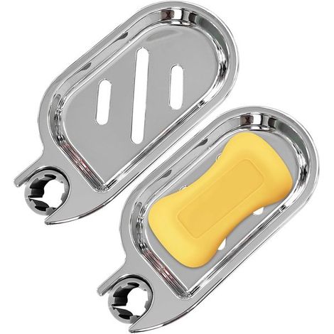 Jabonera de ducha, 2 piezas – ABS, con tapa de silicona, para tubo de 24 mm (1/5)