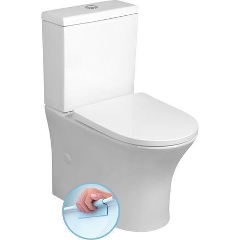 Toilettes rapprochées LEON RIMLESS, blanc (1/4)