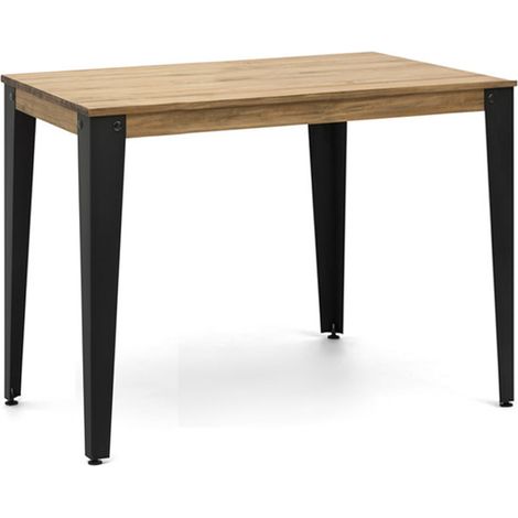 Consola Lunds 70x39x75cm Acero Fume en madera maciza de pino acabado vintage estilo industrial Box Furniture (1/4)