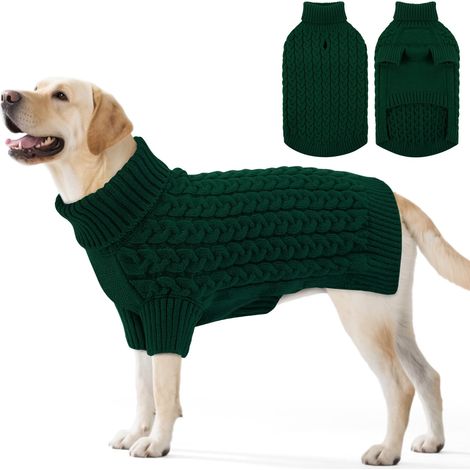 Pull Chien XL Hiver Col Roulé Tricot Chaud Grand Chien (1/5)