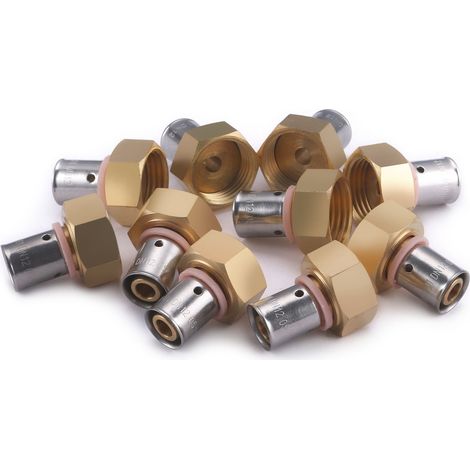 Noyon & Thiebault – Raccord femelle écrou libre à sertir pour tube PER Ø12 mm – Filetage 1/2' (15x21) – Bague inox imperdable – Norme NF 545 - F15x21