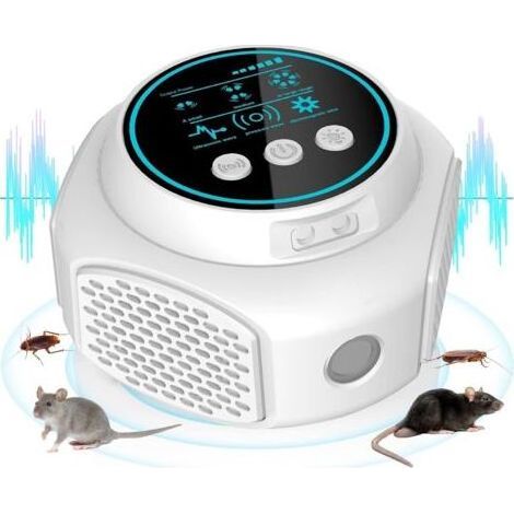 Répulsif à ultrasons pour souris et rats Couverture 300 m² 3 modes Technologie ultrasonique 360° Non inodore (1/5)