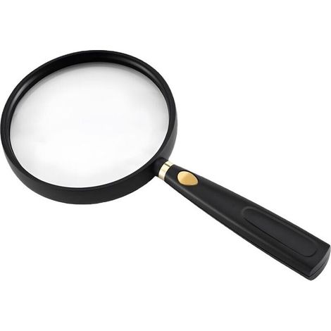 Loupe - 5x - Verre Optique - Diamètre 90 mm - Pour Lecture Livres Journaux Inspection Nature Enfants Seniors - 1 Pièce (1/4)