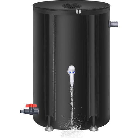 Filiyano-Récupérateur d'eau de pluie pliable de 100 L, récupérateur d'eau de pluie portable pour la collecte des eaux pluviales des gouttières (1/5)