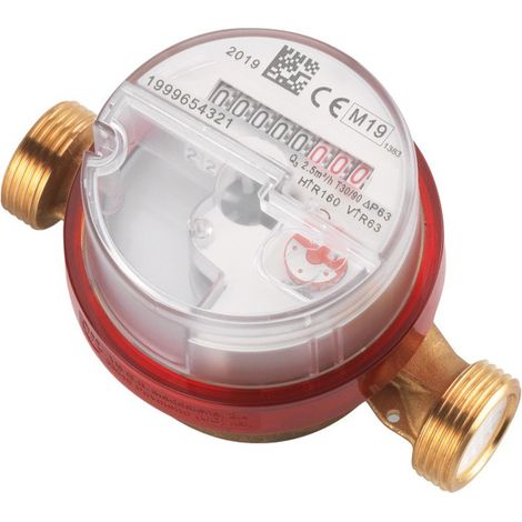 Compteur eau chaude jet unique prêt télérelève MID R80 - Série 2742 20x27