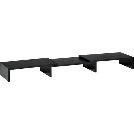 Réhausseur d'écran d'ordinateur réglable extensible 80-117 cm, support PC portable noir (1/5)