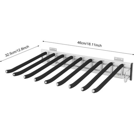 Manuzen - Porte-pantalons coulissant 9 tiges – Droite
