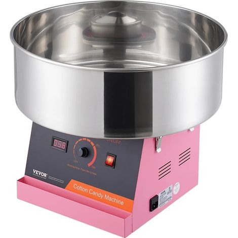 Machine à barbe à papa, haute efficacité, contrôle de température réglable, Rose (1/2)