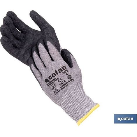 Gant anticoupure HPPE enduit de latex rugueux taille 7