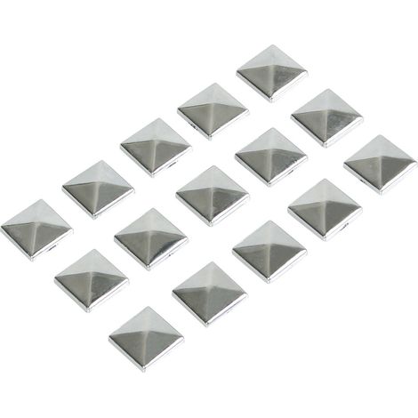 Decor-Studs, borchie cromate 15 pz - 10x10 mm (1/3)