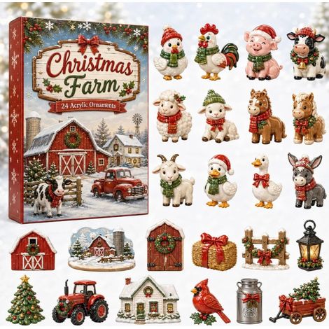 Advent Calendar 2026 Christmas Farm Joyful Arrival Calendar Blind Box (1/5)