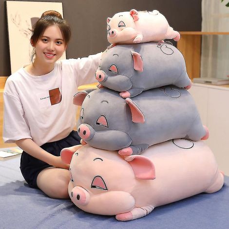 Ultraweiches und kuscheliges Hamster-Schweinchen-Plüschtier (40/50/70 cm) – Kissen und Kuscheltier für Kinder – 70 cm großes Plüschtier – Graues Schweinchen (1/5)