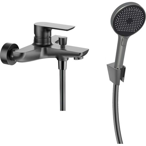 kielle Vega - Grifo de bañera con accesorios EcoSpare, gun metal 10318SN13 (1/5)