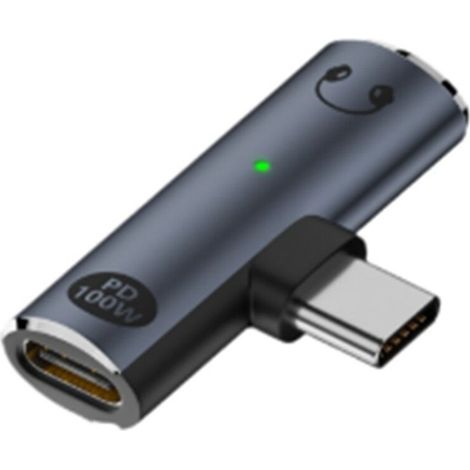 Adaptateur audio auxiliaire 2-en-1 PD100W USB-C Type-C avec prise casque et chargeur, vers prise casque HiFi 3,5 mm (1/5)