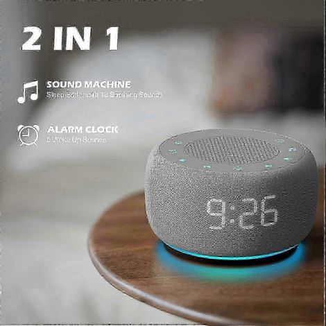 Réveil 2-en-1 idéal pour favoriser le sommeil (2025) avec 18 modes de musique apaisants et 7 modes de veilleuse (S 25-26) (1/5)