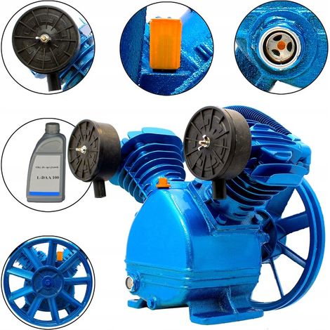 Compresseur d'air, compresseur, pompe à huile à double piston, 10 bar, 2065, 400 l/min