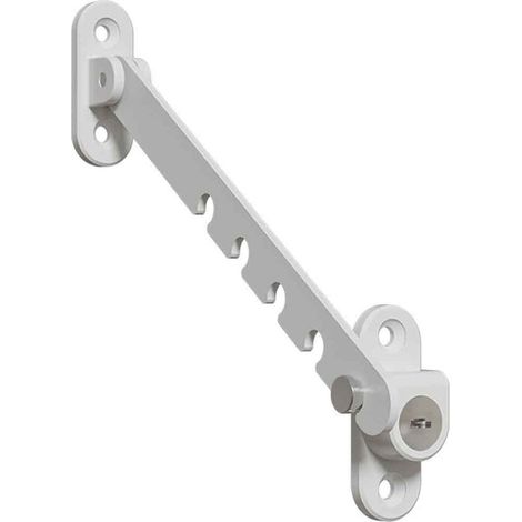 Crochet de butée de fenêtre - blanc - un accessoire de ventilation de fenêtre fabriqué en alliage durable. (1/5)