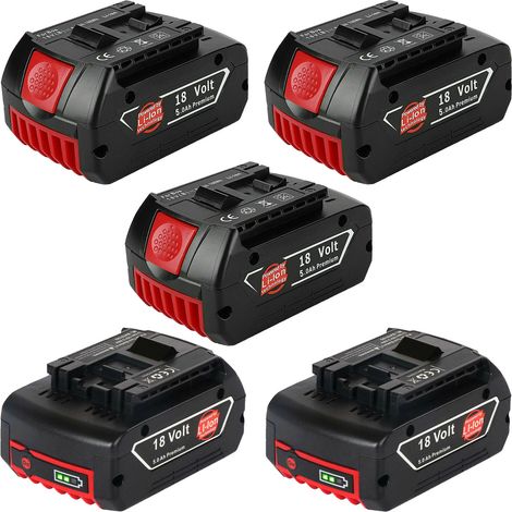 10X Battery for BOSCH 18V Lithium-Ion BAT609G BAT609, BAT618, BAT618G, BAT610G 260736092, 260736236, BAT619G, BAT619, 2607336169, BAT609G, 2607336 235, 2607360 LIN, GSB 18VE-2-LI (1/5)