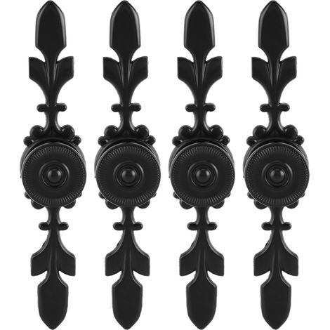 4 Stück Vintage-Schrankgriffe aus Zinklegierung, antik, für Schlafzimmer, Küche und Schrank, schwarz (1/5)